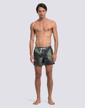 COSTUME DA BAGNO UOMO CORTO VITA ELASTICATA STAMPA CAMOU TESSUTO RIP-STOP