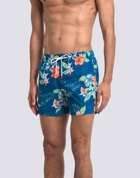 COSTUME DA BAGNO UOMO CORTO VITA ELASTICATA POLIESTERE RICICLATO REPREVE® CON STAMPA ISLAND BLISS