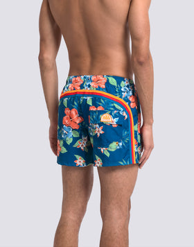 COSTUME DA BAGNO UOMO CORTO VITA ELASTICATA POLIESTERE RICICLATO REPREVE® CON STAMPA ISLAND BLISS