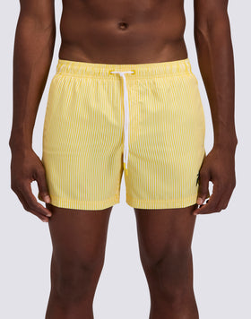 SHORT-LENGTH SWIMWEAR WITH ELASTICATED WAIST REPREVE® RECYCLED POLYESTER WITH JUICY STRIPE PRINT AND FRUIT EMBROIDERY