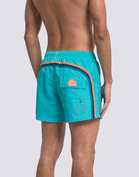 SHORT DE BAIN À TAILLE ÉLASTIQUE TAFFETA ICONIQUE