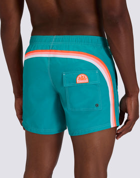 ICONIC TAFFETA SHORT SWIMSUIT WITH ELASTICATED WAIST