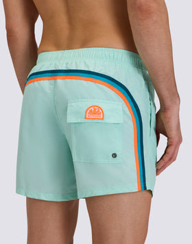 ICONIC TAFFETA MEN'S SHORT ELASTIC WAIST SWIMSHORTS