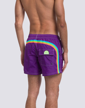 ICONIC TAFFETA MEN'S SHORT ELASTIC WAIST SWIMSUIT