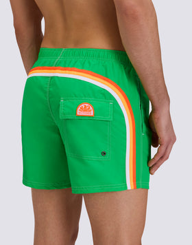 ICONIC TAFFETA SHORT SWIMSUIT WITH ELASTICATED WAIST