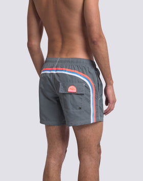ICONIC TAFFETA MEN'S SHORT ELASTIC WAIST SWIMSHORTS