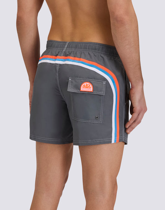 ICONIC TAFFETA MEN'S SHORT ELASTIC WAIST SWIMSHORTS