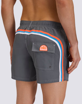 ICONIC TAFFETA MEN'S SHORT ELASTIC WAIST SWIMSHORTS