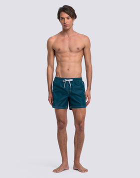 MAILLOT DE BAIN COURT EN TAFFETAS POUR HOMME À TAILLE ÉLASTIQUE E