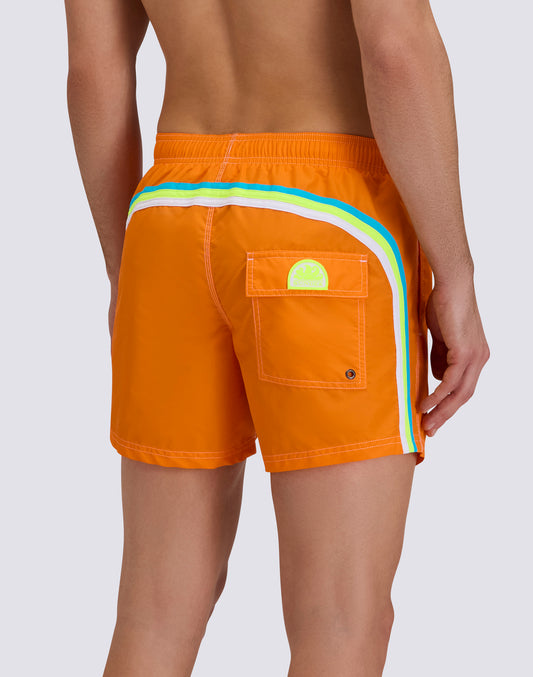 ICONIC TAFFETA MEN'S SHORT ELASTIC WAIST SWIMSHORTS