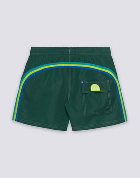 ICONIC TAFFETA MEN'S SHORT ELASTIC WAIST SWIMSUIT
