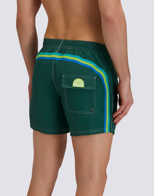 ICONIC TAFFETA MEN'S SHORT ELASTIC WAIST SWIMSUIT