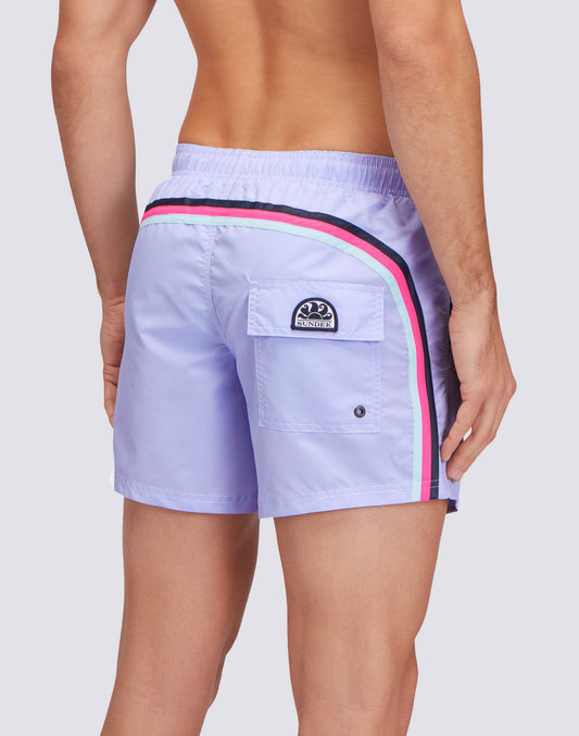 ICONIC TAFFETA SHORT SWIM SHORTS WITH AN ELASTICATED WAISTBAND