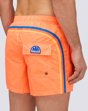 ICONIC TAFFETA SHORT SWIMSUIT WITH ELASTICATED WAIST