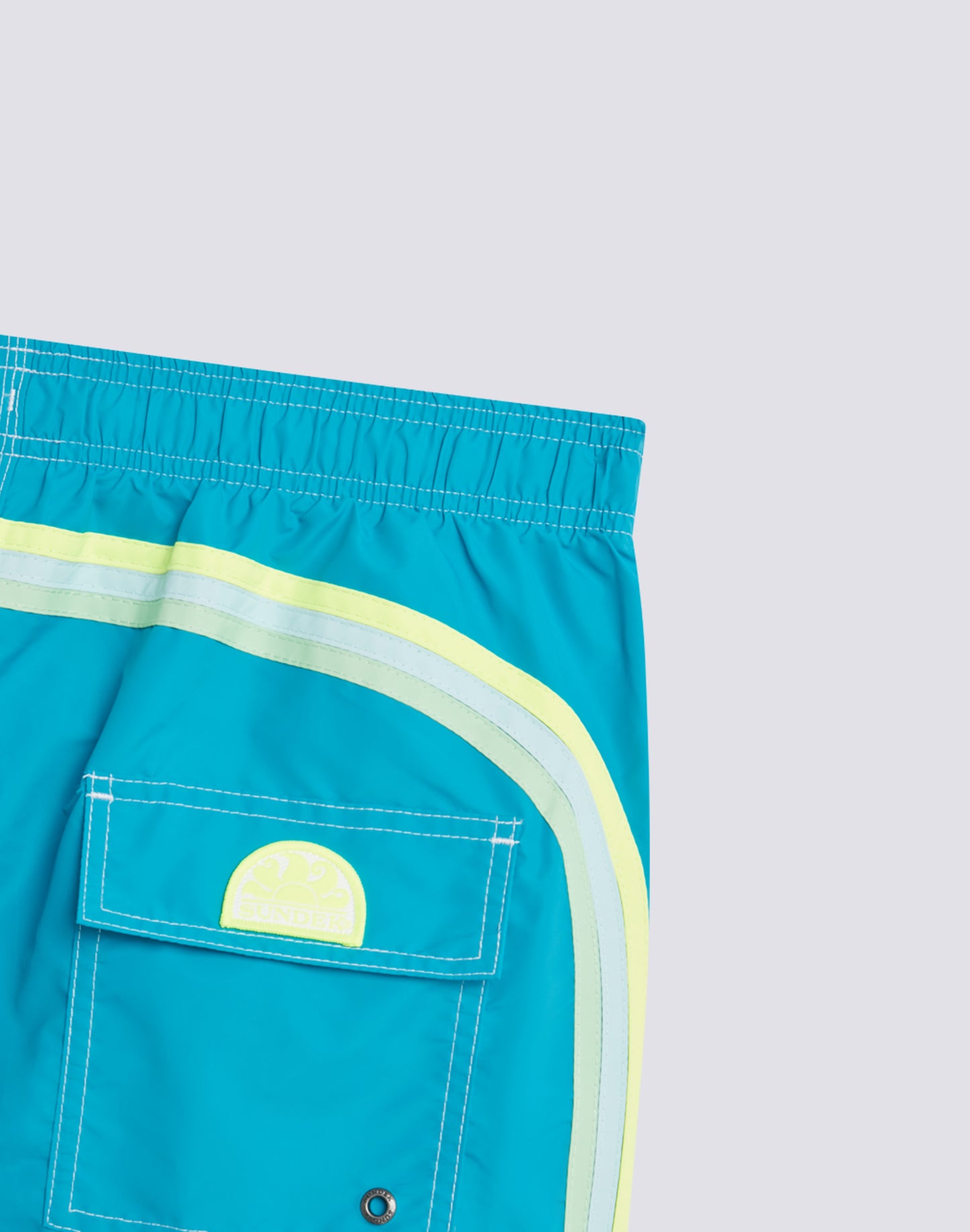 ICONIC TAFFETA STRETCH WAIST SWIM TRUNKS