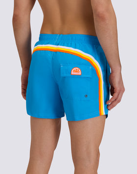 ICONIC TAFFETA SHORT SWIMSUIT WITH ELASTICATED WAIST