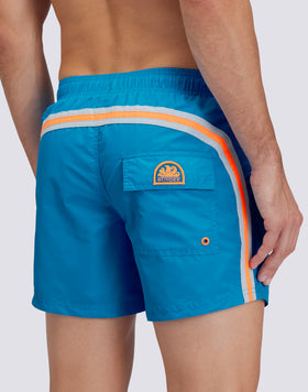 ELASTICATED WAIST ICONIC TAFFETA RAINBOW 2 COLOURS SHORT SWIMSHORTS