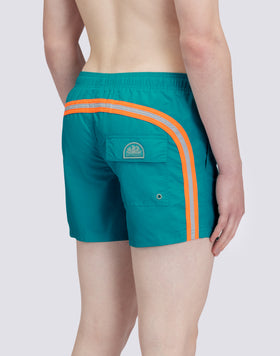 ELASTICATED WAIST ICONIC TAFFETA RAINBOW 2 COLOURS SHORT SWIMSHORTS