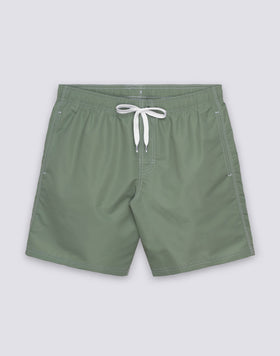 MAILLOT DE BAIN HOMME ICONIQUE EN TAFFETAS MI-LONGUEUR À TAILLE ÉLASTIQUE