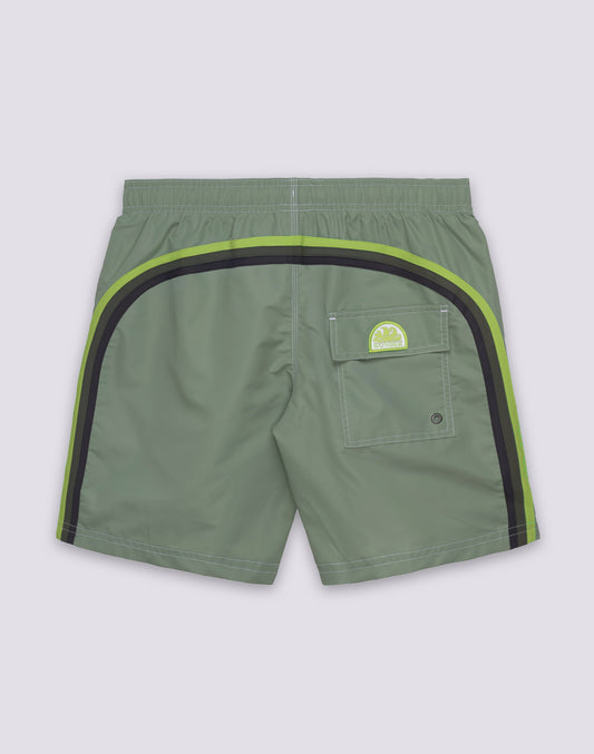 BAÑADOR DE LONGITUD MEDIA CON CINTURA ELÁSTICA ICONIC TAFFETA
