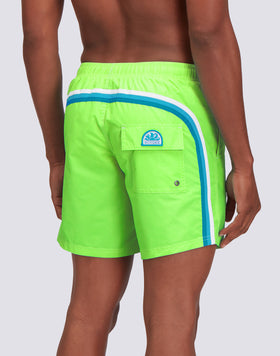 SHORT DE BAIN LONGUEUR MOYENNE TAILLE ÉLASTIQUÉE TAFFETA ICONIQUE