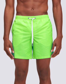 SHORT DE BAIN LONGUEUR MOYENNE TAILLE ÉLASTIQUÉE TAFFETA ICONIQUE