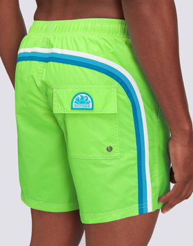 SHORT DE BAIN LONGUEUR MOYENNE TAILLE ÉLASTIQUÉE TAFFETA ICONIQUE