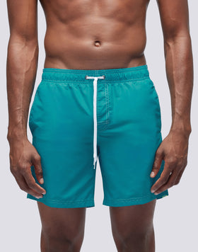 SHORT DE BAIN MI-LONG EXTENSIBLE À LA TAILLE  TAFFETA ICONIQUE