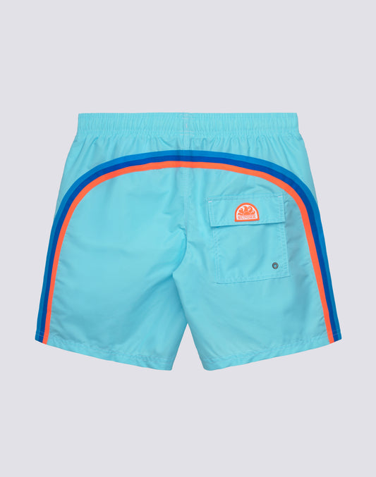 MAILLOT DE BAIN HOMME ICONIQUE EN TAFFETAS MI-LONGUEUR À TAILLE ÉLASTIQUE