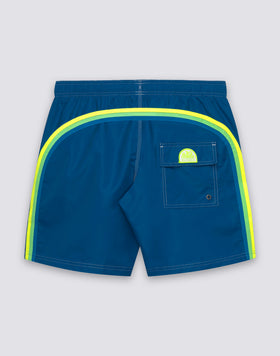 MAILLOT DE BAIN HOMME ICONIQUE EN TAFFETAS MI-LONGUEUR À TAILLE ÉLASTIQUE