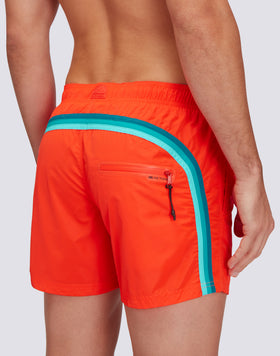 MEMORY STRETCH WAIST SWIM TRUNKS