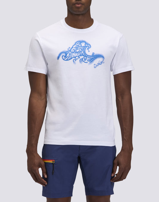 T-SHIRT CAPSULE STAMPA ONDA SFUMATA
