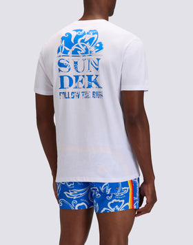 CAMISETA DE MANGA CORTA PARA HOMBRE CON ESTAMPADO ARCHIVE SUNDEK FOLLOW THE SUN