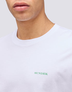 T-SHIRT CON STAMPA PALM TRIPS HIBISCUS