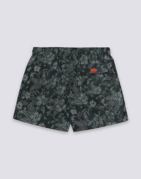 MAILLOT DE BAIN SHORT HOMME AVEC TAILLE ÉLASTIQUÉE ET IMPRIMÉ HIBI PAISLEY EN POLYESTER RECYCLÉ