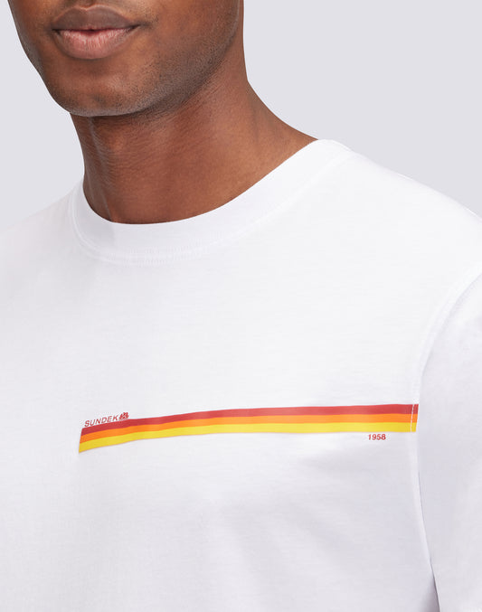 T-SHIRT WITH TRICOLOUR DETAIL