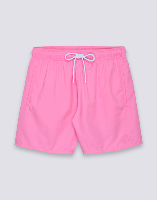 MAILLOT DE BAIN COURT POUR HOMME AVEC TAILLE ÉLASTIQUE ET TISSU COULEUR PÊCHE