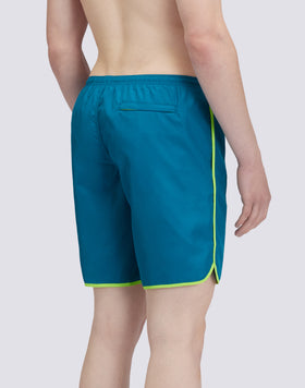 LONG SWIM SHORTS WITH AN ELASTICATED WAISTBAND