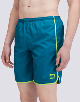 LONG SWIM SHORTS WITH AN ELASTICATED WAISTBAND