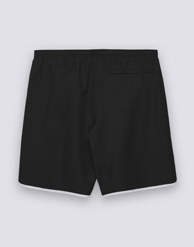 MAILLOT DE BAIN LONG À TAILLE ÉLASTIQUE ET FENTES LATÉRALES ARRONDIES
