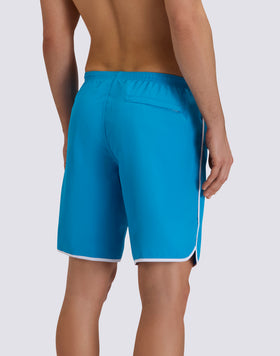 MEN'S LONG SWIMSHORTS WITH ELASTIC WAIST AND ROUND SIDE SPLITS