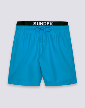 MAILLOT DE BAIN LONG POUR HOMME AVEC TAILLE ÉLASTIQUE ET LOGO