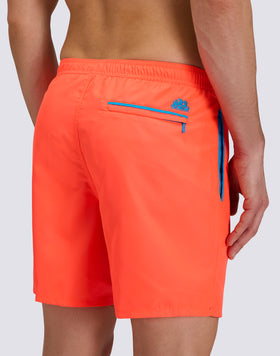 LONG SWIMWEAR WITH ELASTICATED WAIST AND REPREVE® RECYCLED POLYESTER PIPING