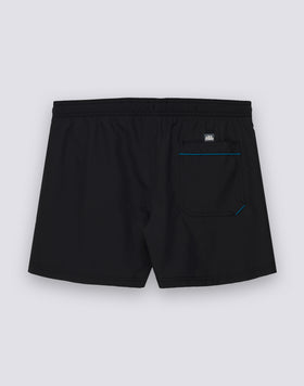 MAILLOT DE BAIN COURT À TAILLE ÉLASTIQUE AVEC PIPING CONTRASTÉ EN POLYESTER RECYCLÉ REPREVE®