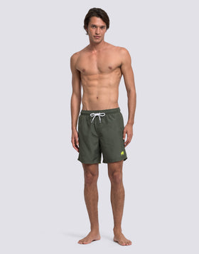 COSTUME DA BAGNO UOMO LUNGHEZZA MEDIA CON STAMPA LOGO SFUMATO