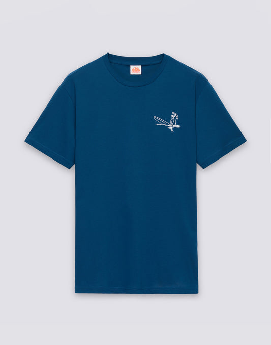 T-SHIRT HOMME À COL ROND AVEC IMPRIMÉ SURFEUR TIDAL