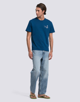 T-SHIRT HOMME À COL ROND AVEC IMPRIMÉ SURFEUR TIDAL