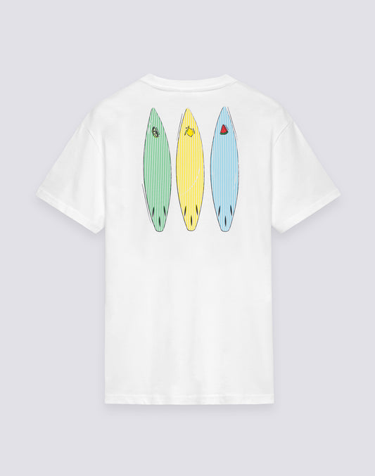 T-SHIRT HOMME À COL ROND AVEC IMPRIMÉ SURFEUR TIDAL