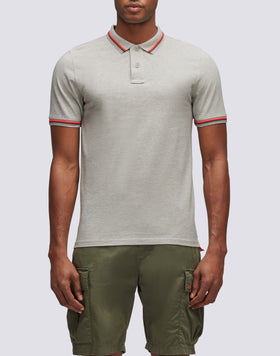 POLO BRICE IN COTONE PIQUET CON DETTAGLI TRICOLOR