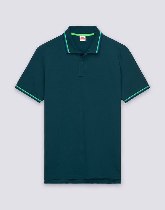 POLO BRICE EN COTON PIQUÉ AVEC DÉTAILS TRICOLORES